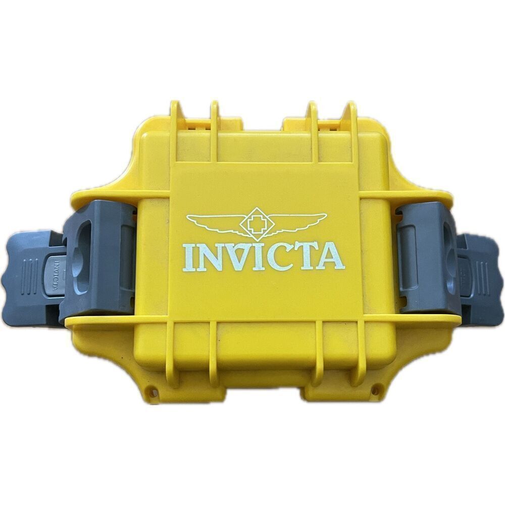 Invicta Yellow Classic Single Slot Watch Box Waterproof